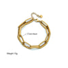 Retro Simple Double Layer Stacked Chain Stainless Steel Jewelry Bracelet For Women With Electroplating Treatment
