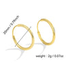 Retro Simple Fashion Geometric Metal Earrings For Women Copper Plated With 18K Gold Electroplated