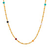Retro Simple Geometric Titanium Steel Rice Bead Chain Necklace With Stitching And Drop Glaze And Electroplating