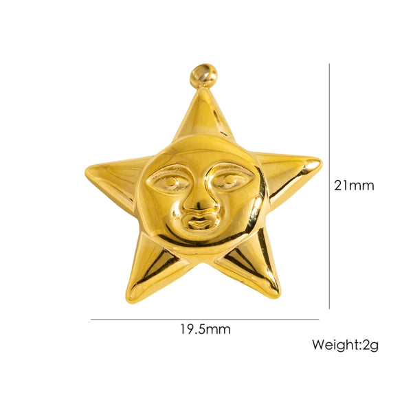 Retro Simple Jewelry Accessories Drop Oilinlaid White Shellfish Natural Stone Zircon Stainless Steel Pendant With Electroplating Process