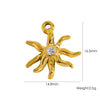 Retro Simple Jewelry Accessories Drop Oilinlaid White Shellfish Natural Stone Zircon Stainless Steel Pendant With Electroplating Process