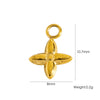 Retro Simple Jewelry Accessories Drop Oilinlaid White Shellfish Natural Stone Zircon Stainless Steel Pendant With Electroplating Process