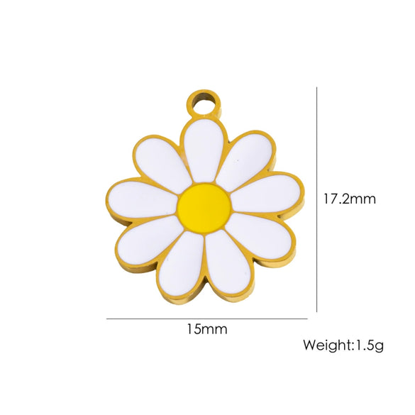 Retro Simple Jewelry Accessories Drop Oilinlaid White Shellfish Natural Stone Zircon Stainless Steel Pendant With Electroplating Process