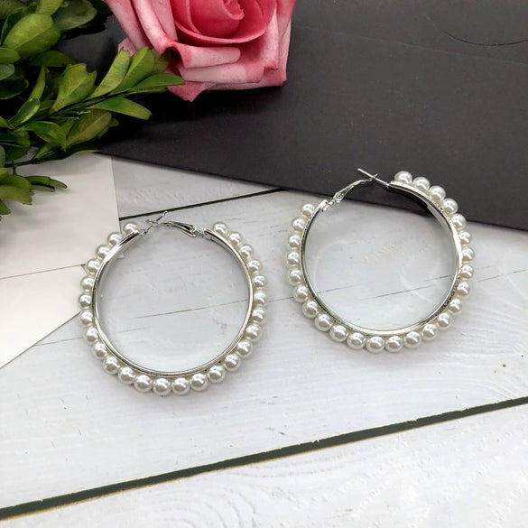 Retro Simple Large Hoop Earrings For Women Alloy Gold Silver Tone Elegant Trendy Statement Ear Jewelry