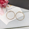 Retro Simple Large Hoop Earrings For Women Alloy Gold Silver Tone Elegant Trendy Statement Ear Jewelry