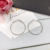 Retro Simple Large Hoop Earrings For Women Alloy Gold Silver Tone Elegant Trendy Statement Ear Jewelry