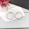 Retro Simple Large Hoop Earrings For Women Alloy Gold Silver Tone Elegant Trendy Statement Ear Jewelry