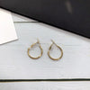Retro Simple Large Hoop Earrings For Women Alloy Gold Silver Tone Elegant Trendy Statement Ear Jewelry