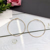 Retro Simple Large Hoop Earrings For Women Alloy Gold Silver Tone Elegant Trendy Statement Ear Jewelry