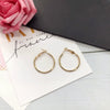Retro Simple Large Hoop Earrings For Women Alloy Gold Silver Tone Elegant Trendy Statement Ear Jewelry