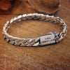 Retro Simple Punk Woven Cuban Pin Chain Bracelet For Unisex Copper Electroplated