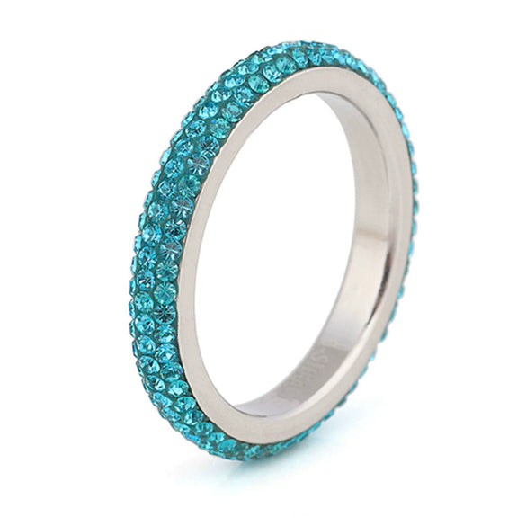 Retro Simple Stainless Steel Curved Ring With Diamond Accent Geometric Design Women's Fashion Jewelry
