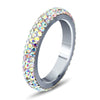 Retro Simple Stainless Steel Curved Ring With Diamond Accent Geometric Design Women's Fashion Jewelry