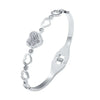 Retro Simple Style Classic Style Heart Shape 304 Stainless Steel Gold Plated Zircon Bangle In Bulk