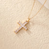 Wholesale Retro Simple Style Cross 304 Stainless Steel Copper Plating Inlay K Gold Plated Rhodium Plated Zircon Necklace Pendant