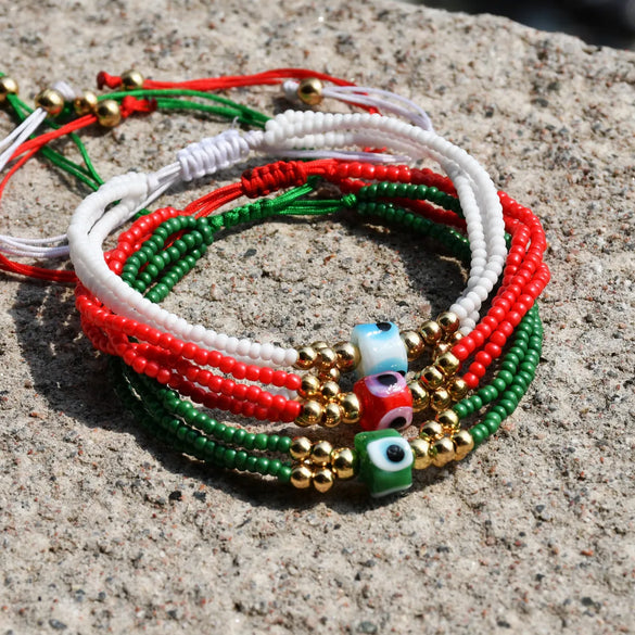 Retro Simple Style Geometric Glass Glass Wholesale Bracelets