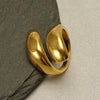 Retro Simple Style Solid Color Stainless Steel Plating 18k Gold Plated Rings