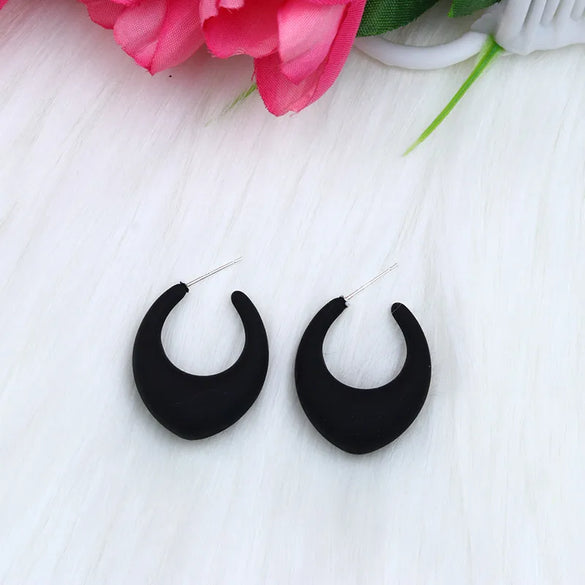 Retro Simple Style Water Droplets Arylic Spray Paint Women'S Ear Studs