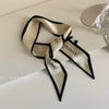 Retro Small Long Simulation Silk Hair Scarf Headband For Women Versatile Medium Length Shirt Matching Neck Scarf For Spring