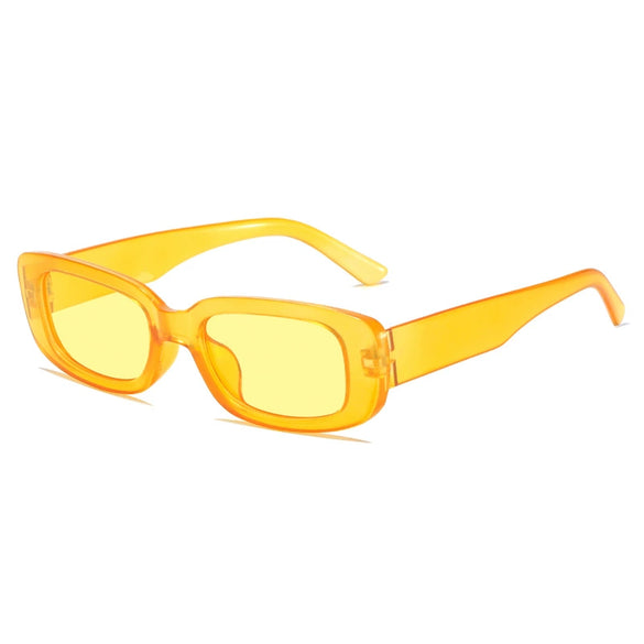 Retro Small Square Sunglasses For Men And Women Full Frame Resin Lens Plastic Frame Anti Uv