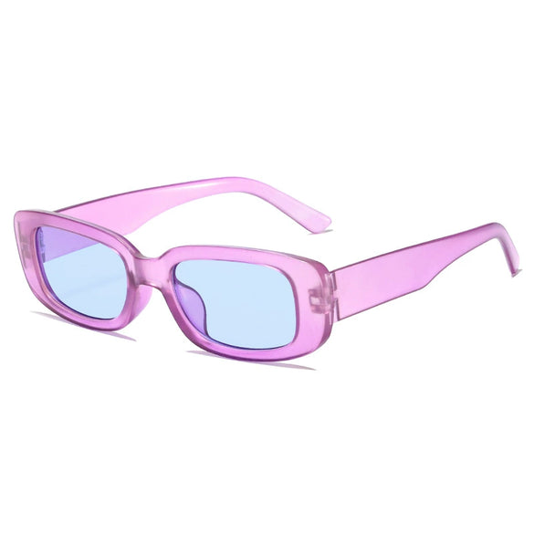 Retro Small Square Sunglasses For Men And Women Full Frame Resin Lens Plastic Frame Anti Uv