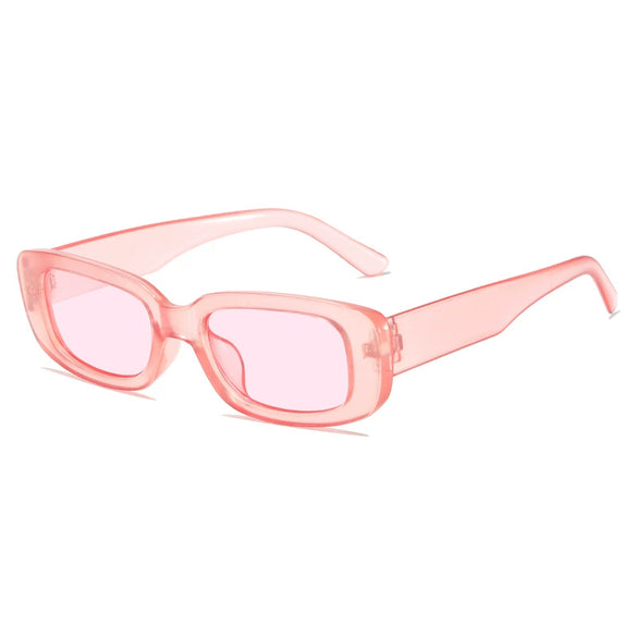 Retro Small Square Sunglasses For Men And Women Full Frame Resin Lens Plastic Frame Anti Uv
