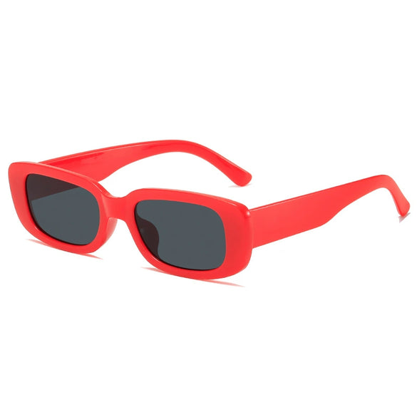 Retro Small Square Sunglasses For Men And Women Full Frame Resin Lens Plastic Frame Anti Uv