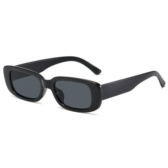 Retro Small Square Sunglasses For Men And Women Full Frame Resin Lens Plastic Frame Anti Uv
