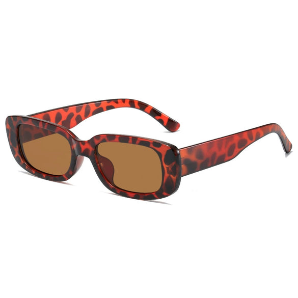 Retro Small Square Sunglasses For Men And Women Full Frame Resin Lens Plastic Frame Anti Uv