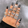 Retro Snake Animal Opening Ring Punk Unisex Alloy Jewelry With Electroplating