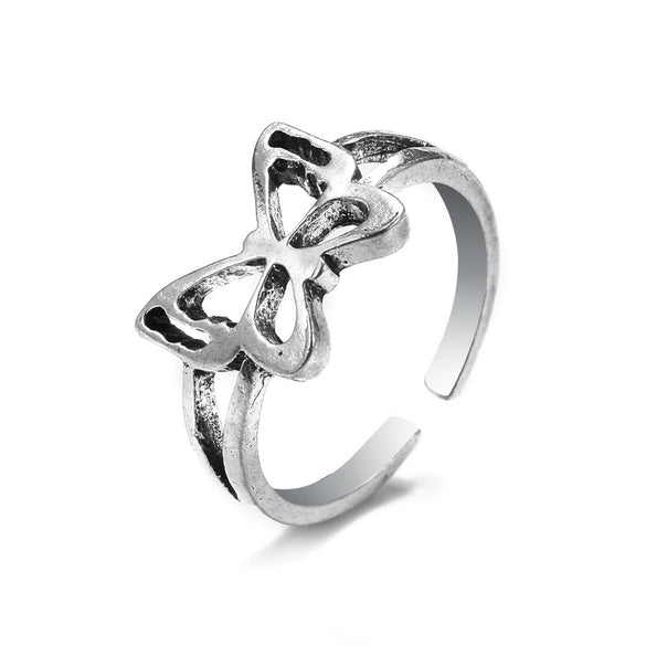 Retro Snake Animal Opening Ring Punk Unisex Alloy Jewelry With Electroplating