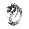 Retro Snake Animal Opening Ring Punk Unisex Alloy Jewelry With Electroplating
