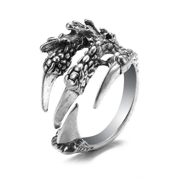 Retro Snake Animal Opening Ring Punk Unisex Alloy Jewelry With Electroplating