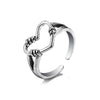 Retro Snake Animal Opening Ring Punk Unisex Alloy Jewelry With Electroplating