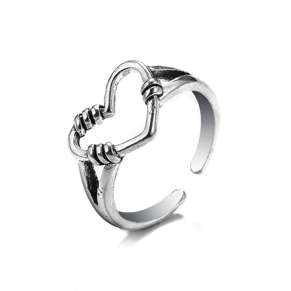 Retro Snake Animal Opening Ring Punk Unisex Alloy Jewelry With Electroplating