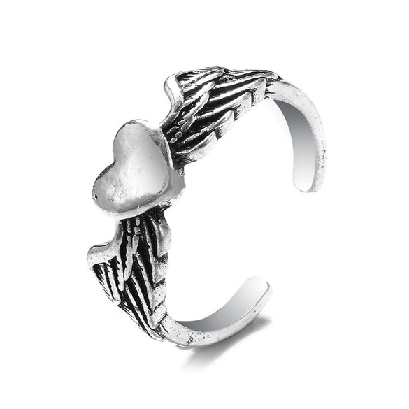 Retro Snake Animal Opening Ring Punk Unisex Alloy Jewelry With Electroplating