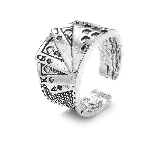 Retro Snake Animal Opening Ring Punk Unisex Alloy Jewelry With Electroplating