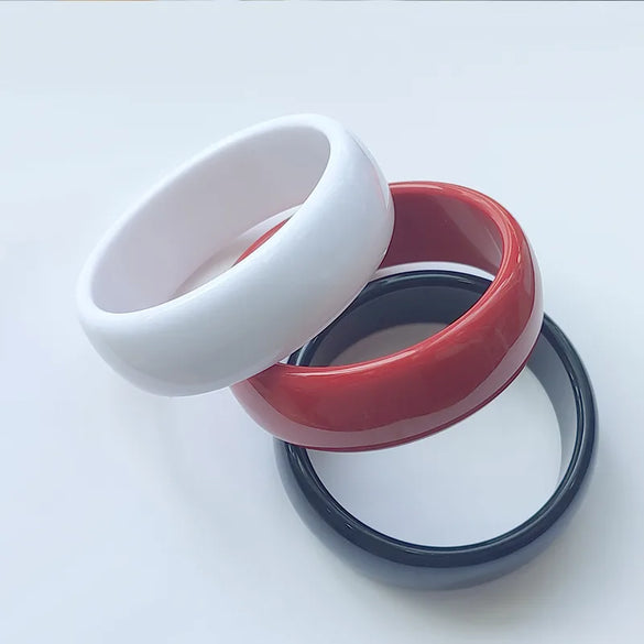 Retro Solid Color Arylic Bangle
