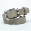 Retro Solid Color Casual Thin Belt For Women Imitation Leather Square Alloy Pin Buckle All Match Style