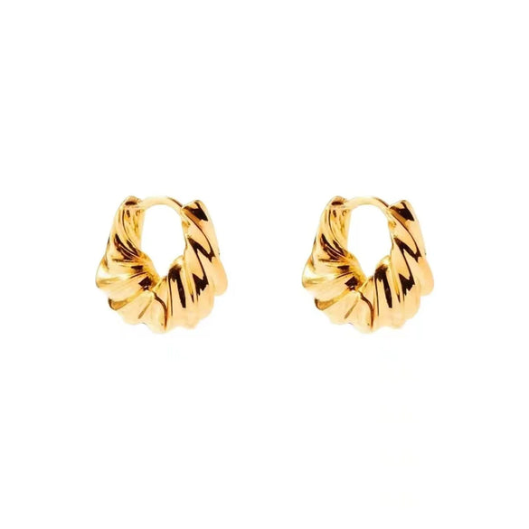 Retro Solid Color Copper Earrings Plating Copper Earrings