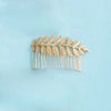 Women'S Retro Solid Color Metal Inlay Rhinestones Insert Comb