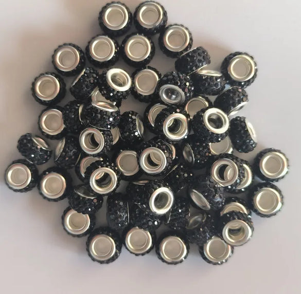 Retro Solid Color Soft Clay Inlay Rhinestones Jewelry Accessories