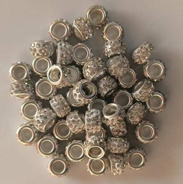 Retro Solid Color Soft Clay Inlay Rhinestones Jewelry Accessories