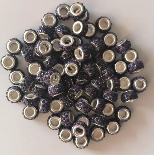 Retro Solid Color Soft Clay Inlay Rhinestones Jewelry Accessories