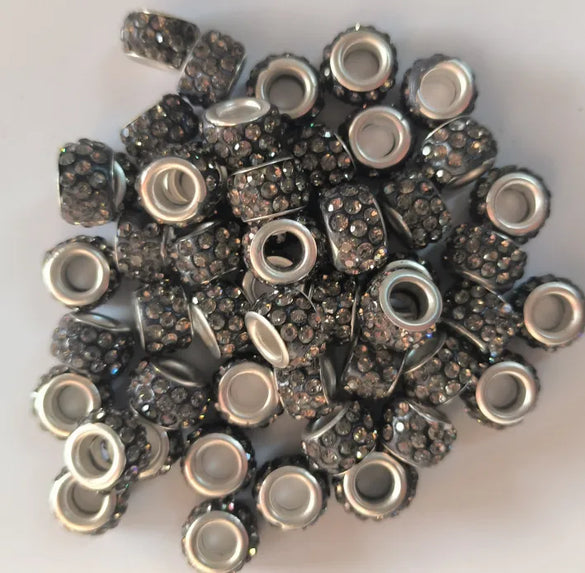 Retro Solid Color Soft Clay Inlay Rhinestones Jewelry Accessories