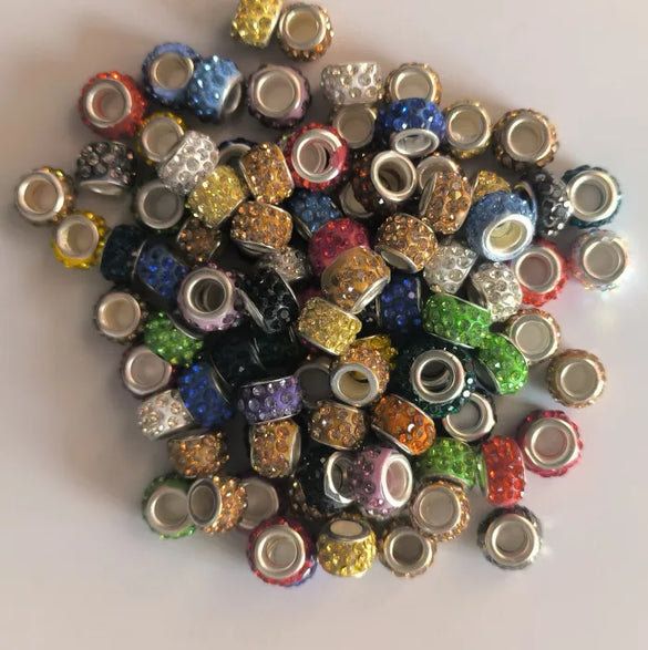 Retro Solid Color Soft Clay Inlay Rhinestones Jewelry Accessories