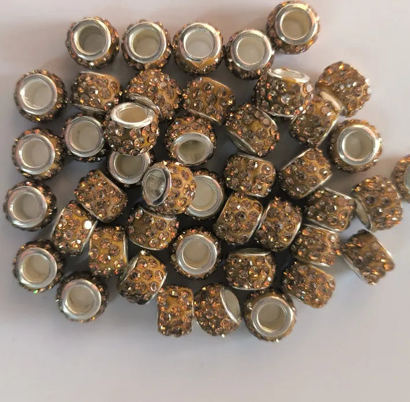 Retro Solid Color Soft Clay Inlay Rhinestones Jewelry Accessories