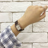 Retro Square Belt Watch Alloy Case Stainless Steel Clasp Genuine Leather Strap For Female