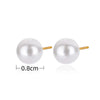 Retro Stainless Steel And Imitation Pearl Starfish Earrings With Electroplating For Women