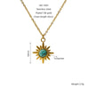 Retro 316L Stainless Steel And 316L Stainless Steel Necklace With Geometric Pendant And Electroplating Treatment For Women